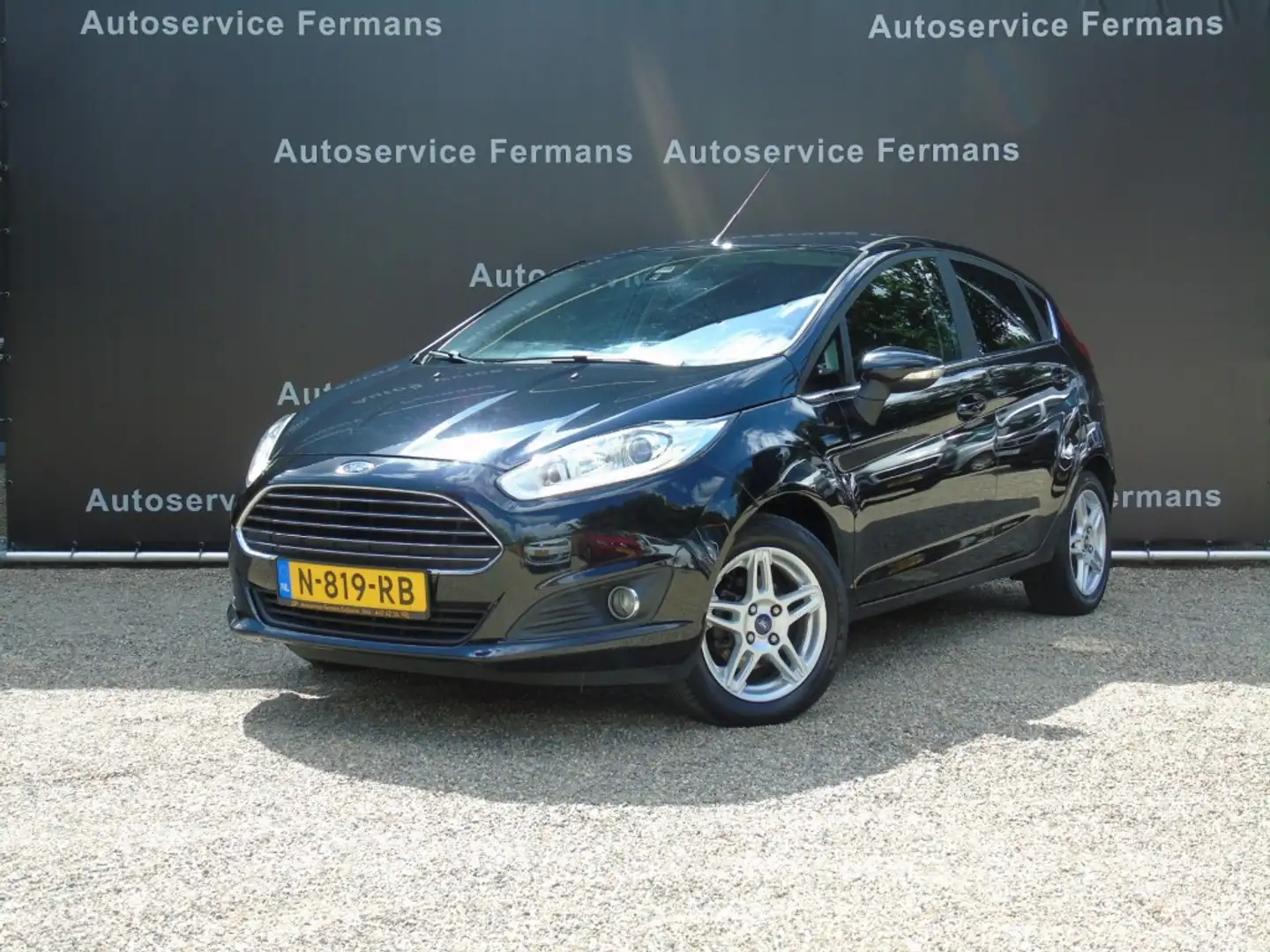 Ford Fiesta 1.0i 125PK Ecoboost - 2014 - 124DKM - Airco - 5drs Zwart - 1