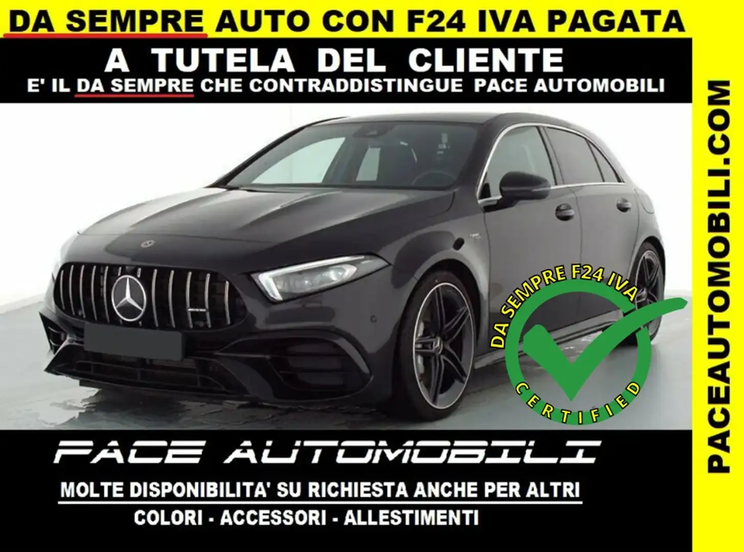 Mercedes-Benz A 45 AMG S 4M DRIVERS PACK BLACK PACK TETTO KAMERA LED Nero - 1