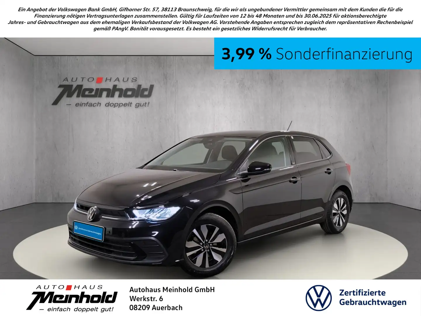 Volkswagen Polo 1.0 TSI Move, IQ.Drive, DAB, Aluräder, LED Schwarz - 1