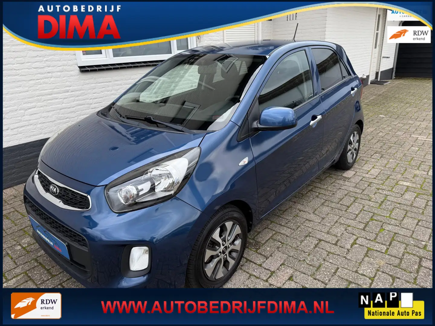 Kia Picanto 1.0 CVVT EconomyPlusLineNavigator/ 1e Eigenaar/ Cr Blauw - 1