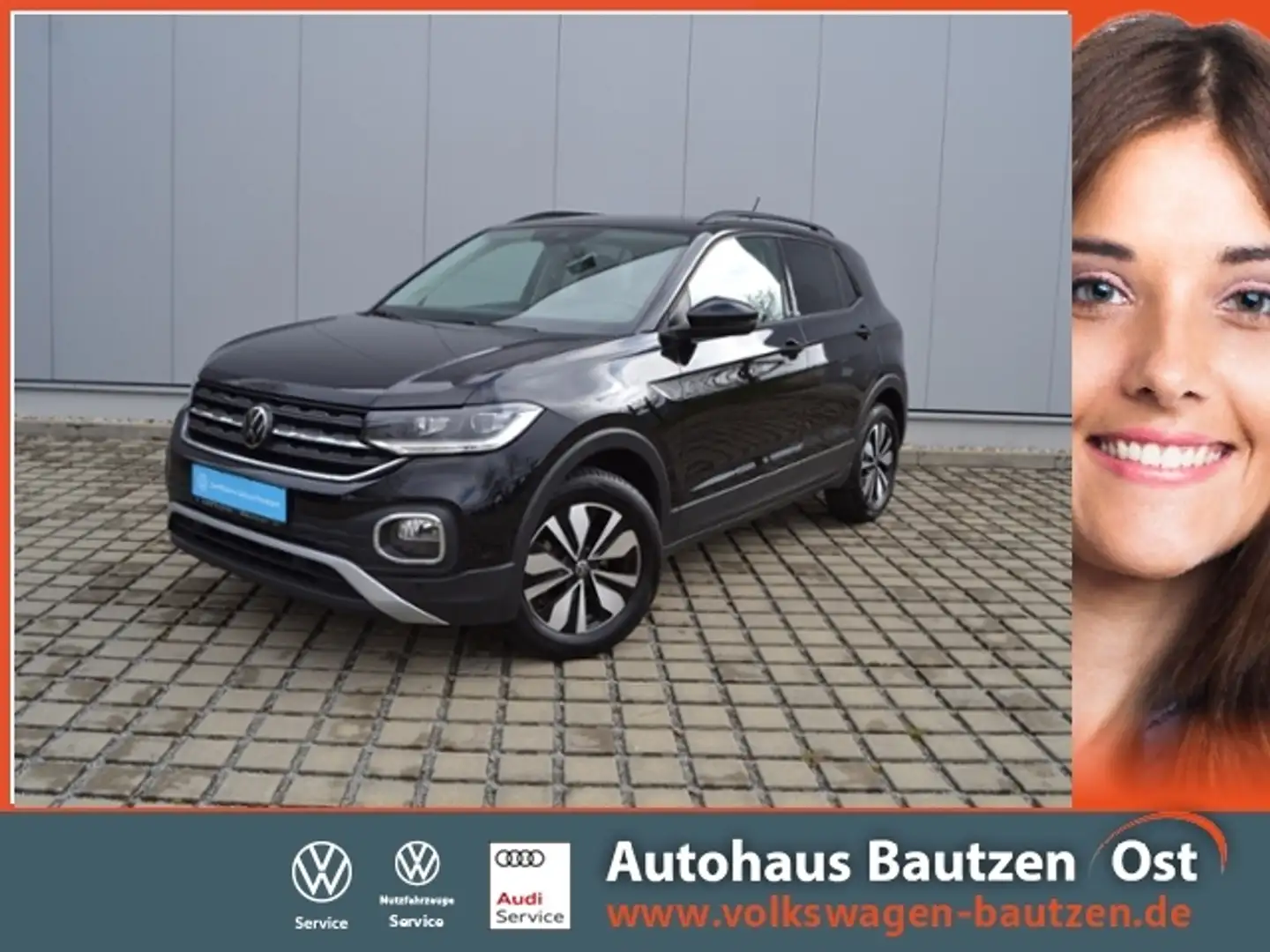 Volkswagen T-Cross 1.0 TSI Move LED/NAVI+VZE/16-ZOLL/ACC/LANE-ASSIST Schwarz - 1