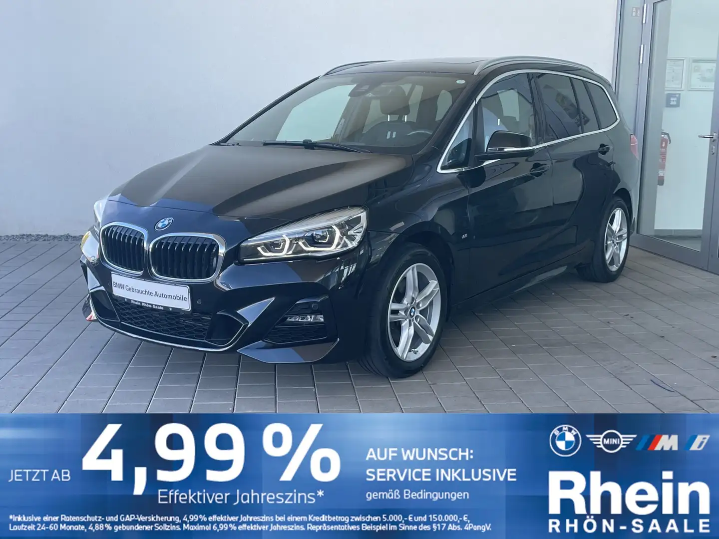 BMW 218 i Gran Tourer M Sport Navi.Hifi.PANO.RfK.3.SR Schwarz - 1