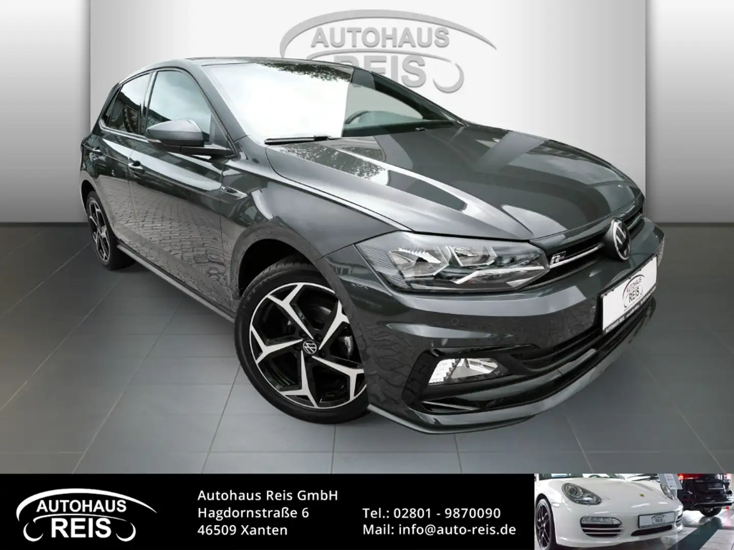 Volkswagen Polo 1.0 TSI R-Line Highline APPLE/ANDROID 17ZOLL SITZH Grau - 1