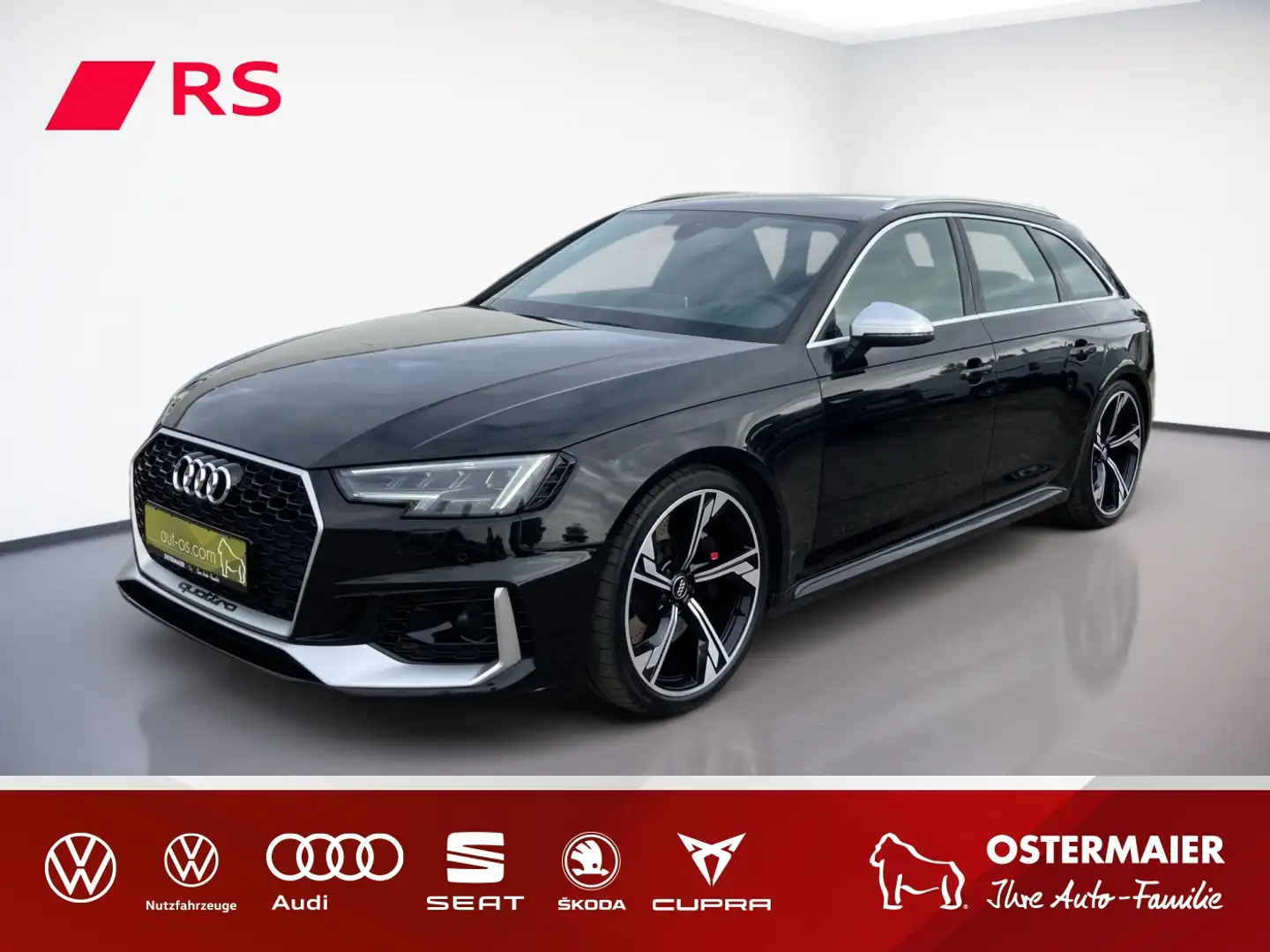 Audi RS4 Avant QUATTRO 2.9TFSI 450PS.MATRIX.NAVI.LEDER.AHK. Schwarz - 1