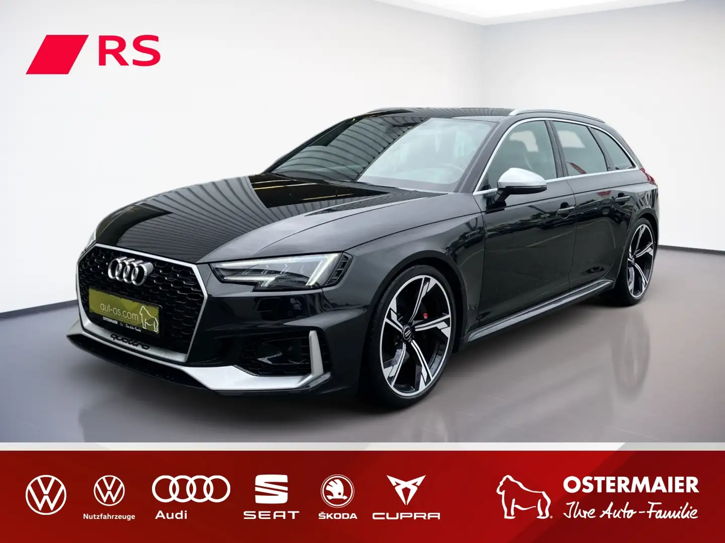 Audi RS4 Avant QUATTRO 2.9TFSI 450PS.MATRIX.NAVI.LEDER.AHK. Schwarz - 1