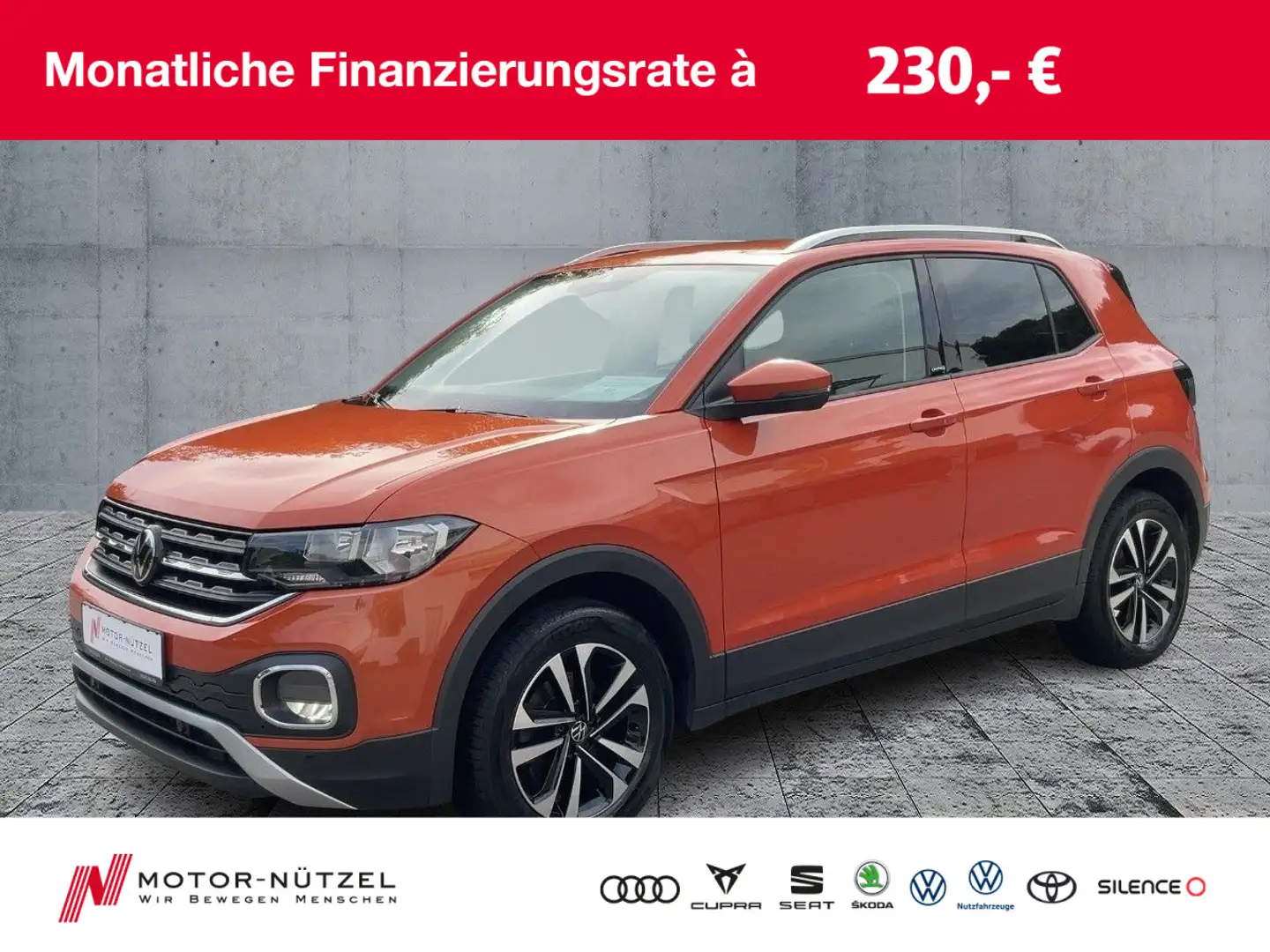 Volkswagen T-Cross 1.0 TSI UNITED 5JG+ACC+APP+SHZ+2xPDC+16" Oranje - 1