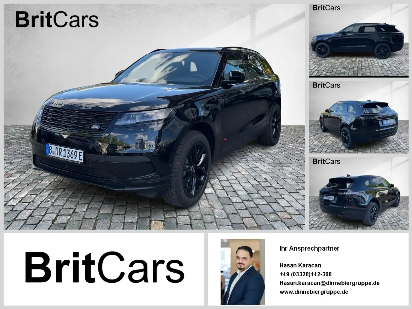 Land Rover Range Rover Velar P400e S Winter-P. 20'' ACC CAM Noir - 1