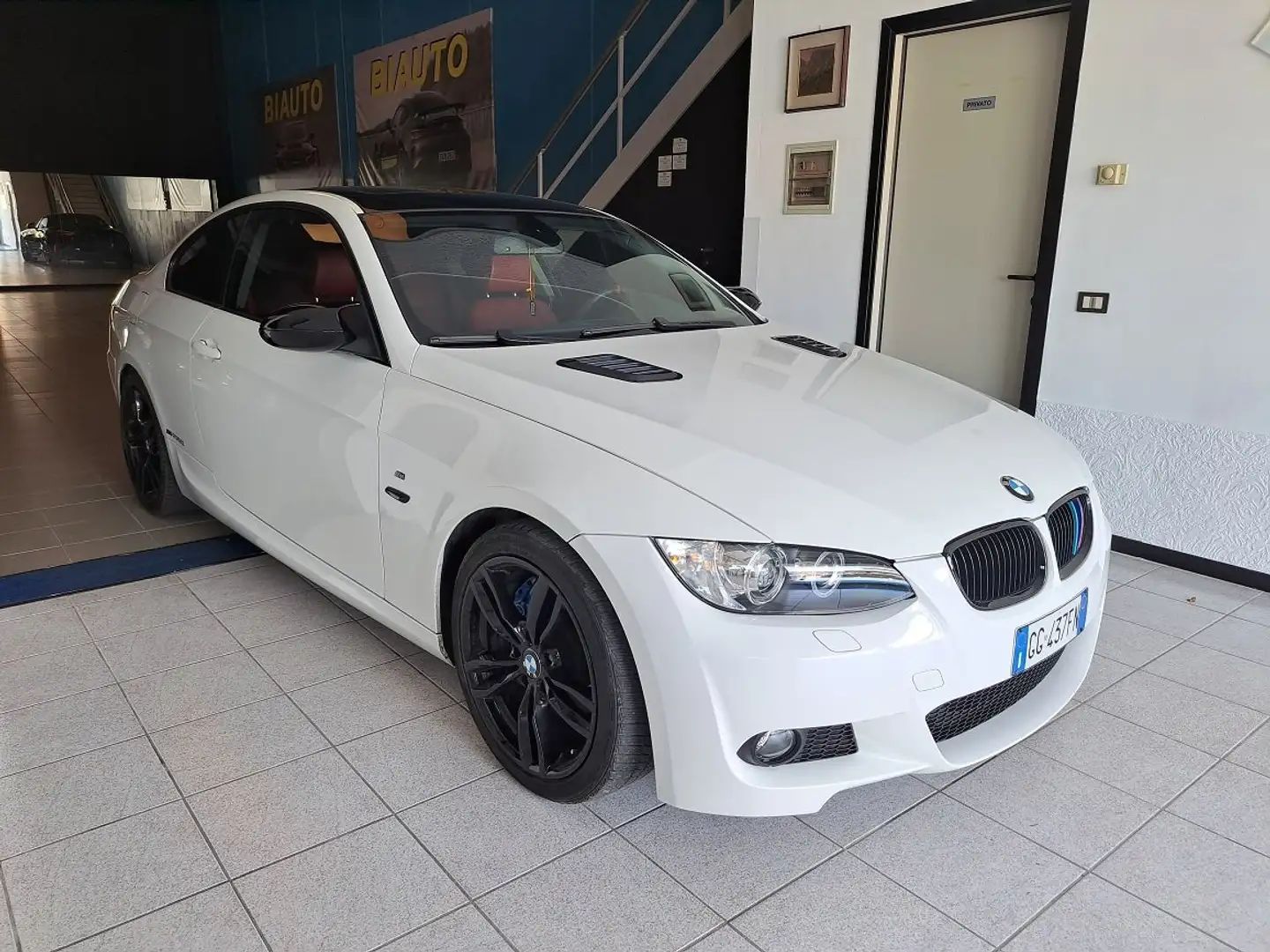 BMW 320 320d Coupe Msport 177cv AUTOMATICO*PELLE ROSSA Wit - 1