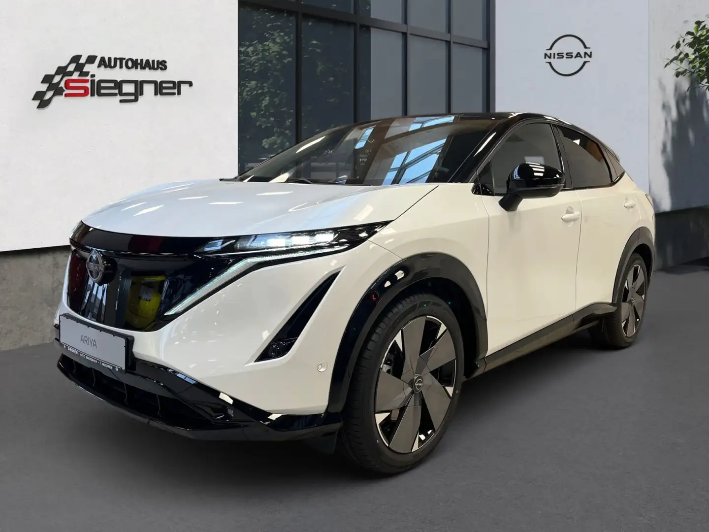 Nissan Ariya Evolve+ e-4orce, Leder, 20", 360°, PGD Bianco - 2