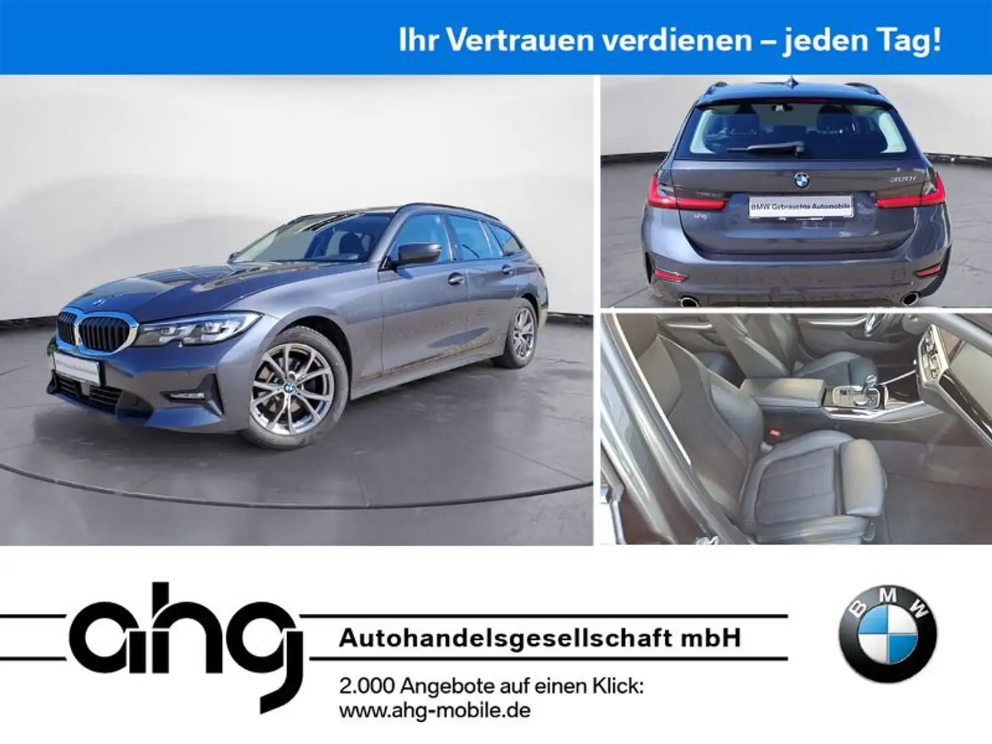 BMW 320 i Touring Sport Line Navi HiFi ACC PDC DAB Gris - 1
