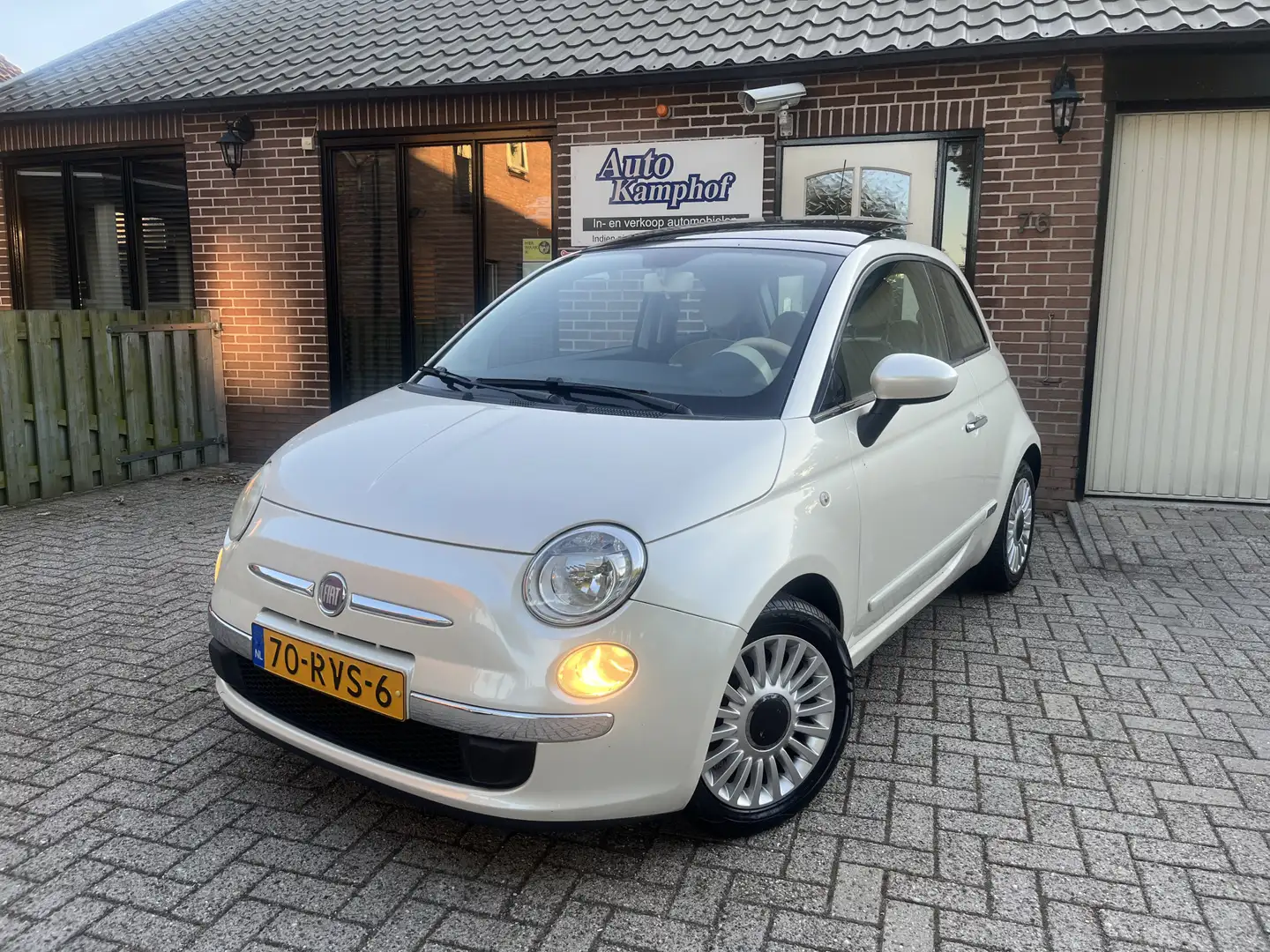 Fiat 500 0.9 TwinAir Lounge Panodak Nieuwe A.P.K. Weiß - 1