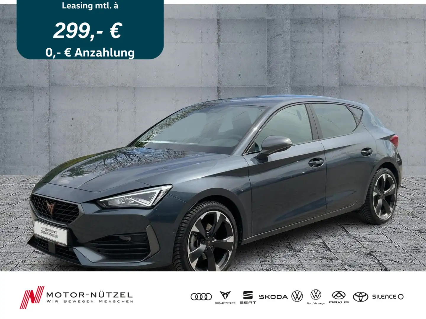 CUPRA Leon 1.5 eTSI DSG LED+NAVI+ACC+KAMERA+DAB+SHZ Grau - 1
