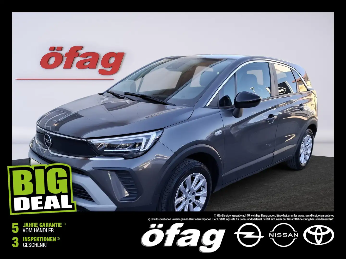 Opel Crossland 1.2 Turbo Elegance Aut. Grau - 1