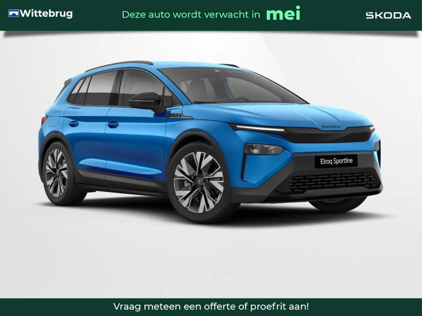 Skoda Elroq 85 Sportline Advanced Business Upgrade Plus Pakket Blauw - 1
