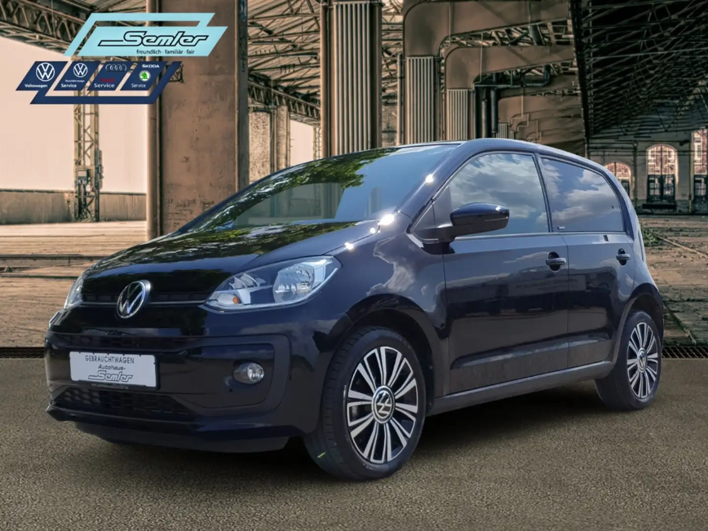 Volkswagen up! United 1.0 5-Gang KLIMAAUTO DAB SHZ WINTER Zwart - 2