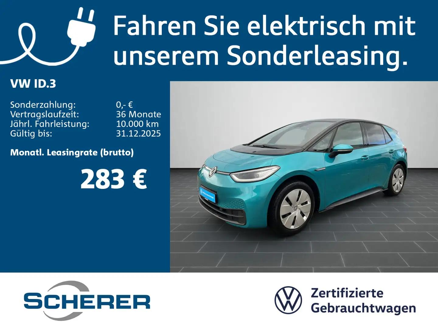 Volkswagen ID.3 Pure Performance Style 45 kWh NAVI/LED/RFK/ Зелёный - 1