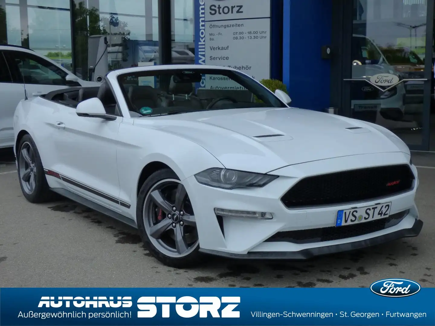 Ford Mustang GT Convertible CALIFORNIA|AUTOMATIK|ACC|NAVI PK|PE Weiß - 1
