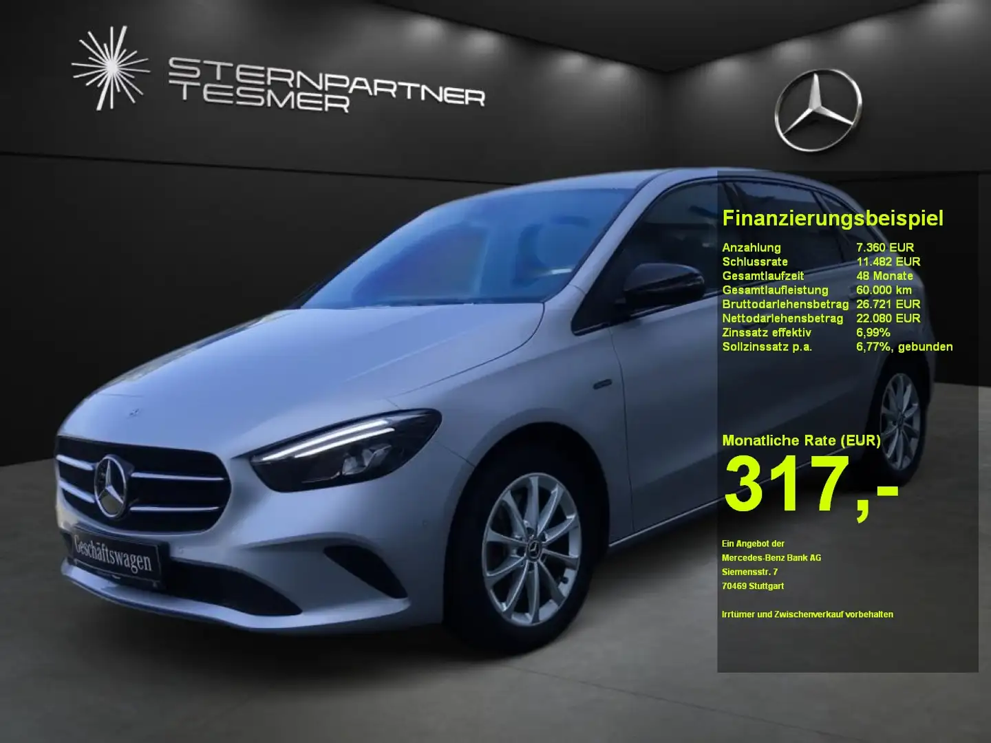 Mercedes-Benz B 250 e +Memory+Progressive+Night+MBUX+KAMERA Ezüst - 1