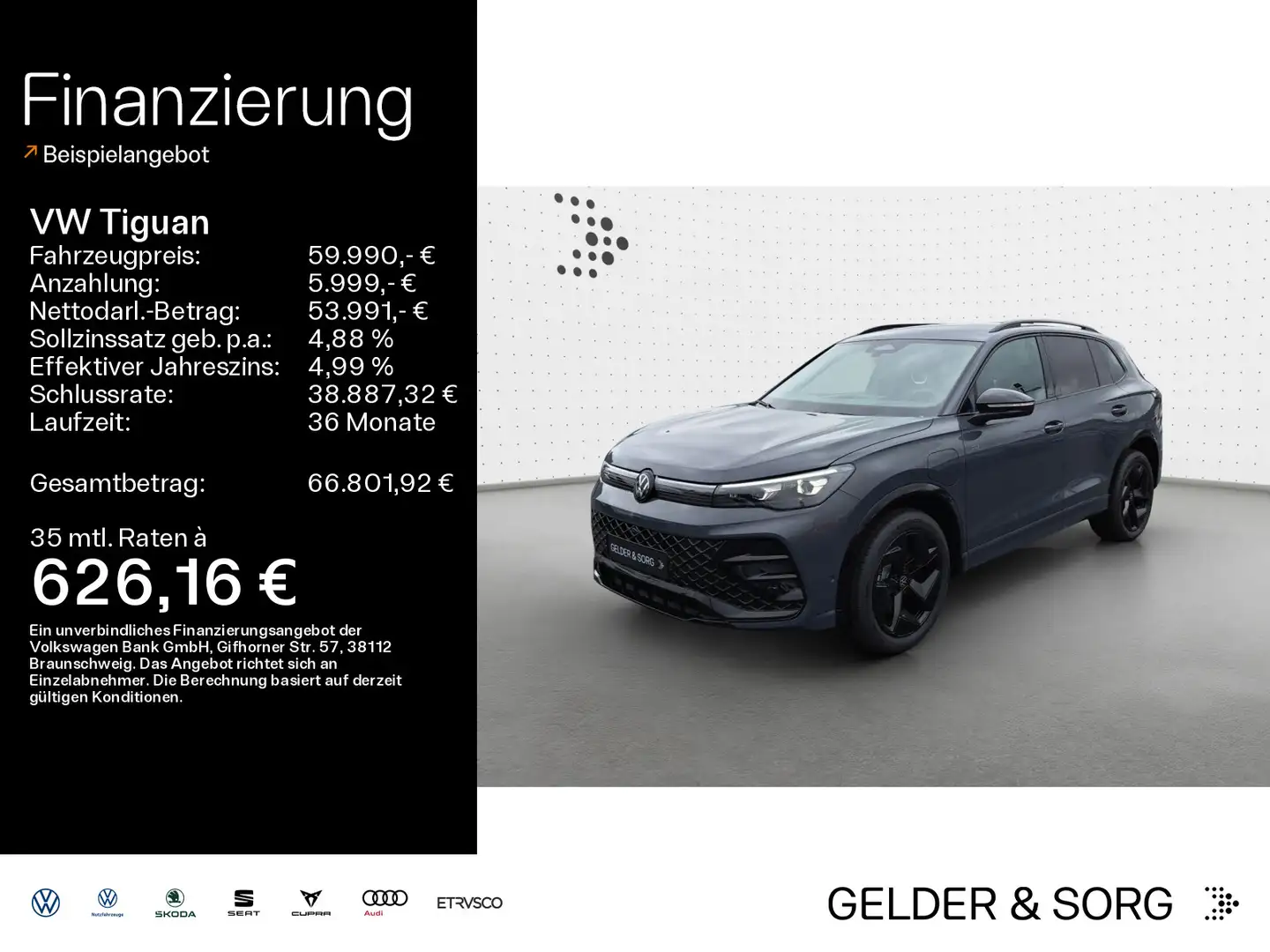 Volkswagen Tiguan R-Line 1,5 l eHybrid |AHK|Matrix|HUD| Grigio - 1