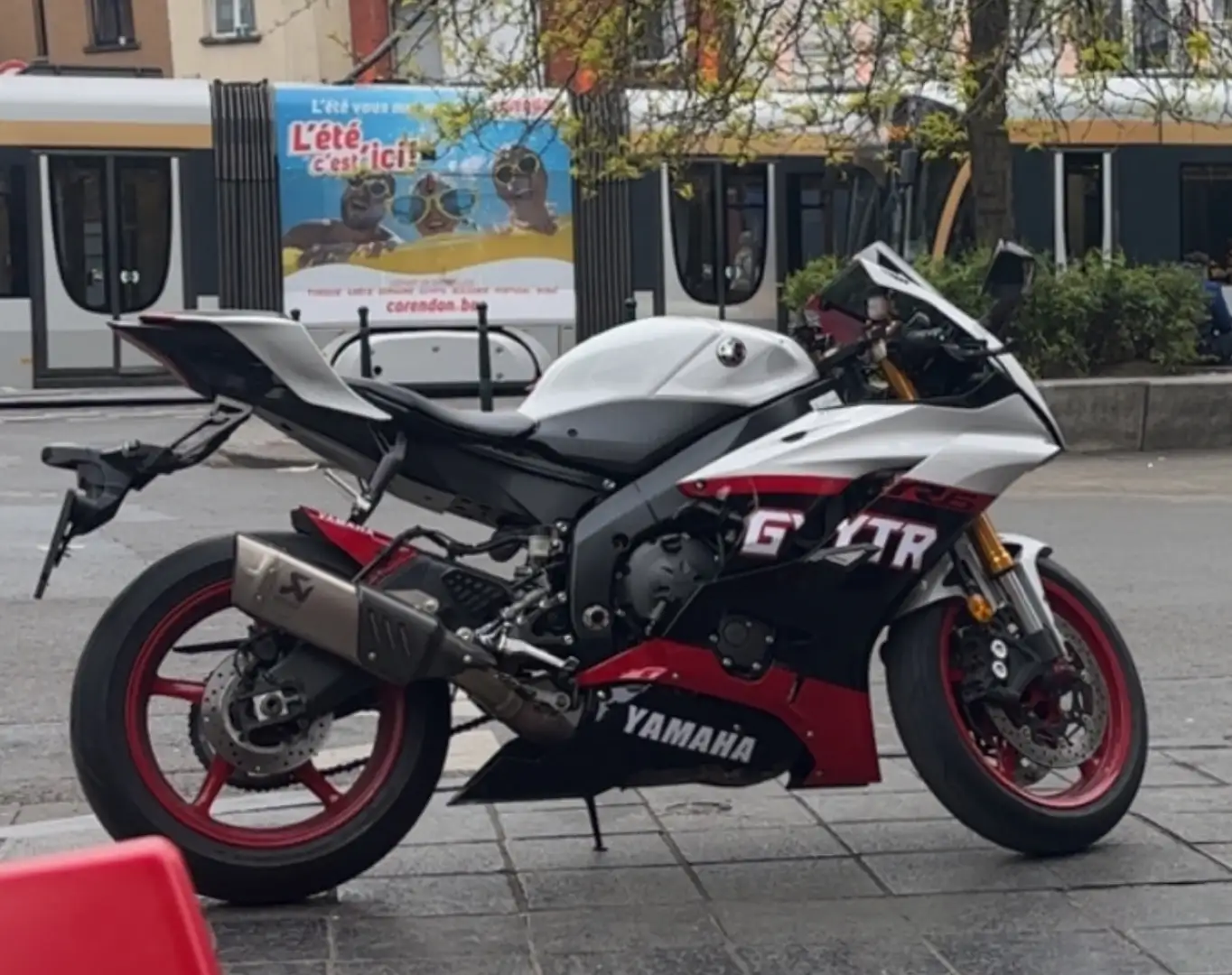 Yamaha YZF-R6 ligne complète akrapovic Abs couleur unique Wit - 1