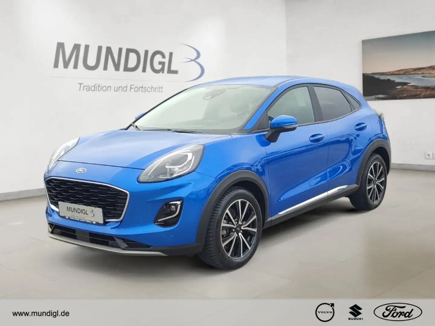 Ford Puma Titanium X NAVI Autom ACC RFK Klimaaut SHZ FSH LRH Blau - 1