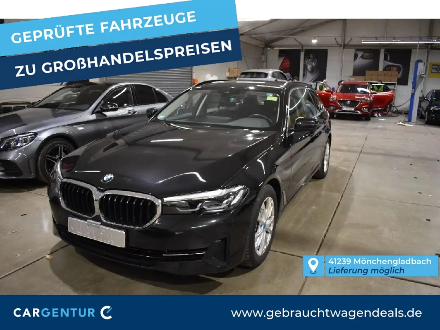 BMW 520 d Mild Hybrid AHK Luft El.Heckkl. RKam LED AUT Schwarz - 1
