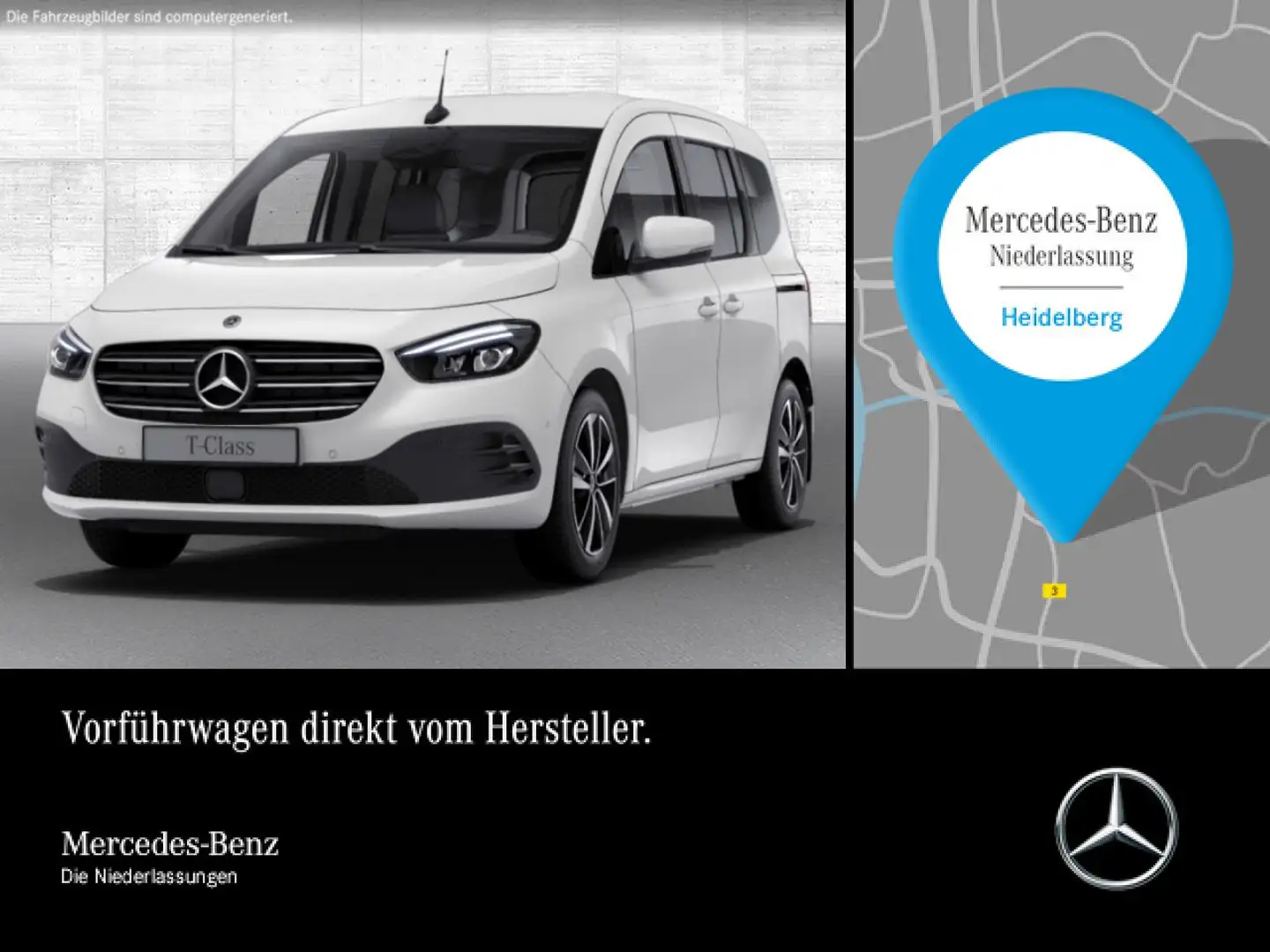 Mercedes-Benz T-Class T 180 d EDITION+PROGRESSIVE+Klimaautom+AHK+Navi Weiß - 1