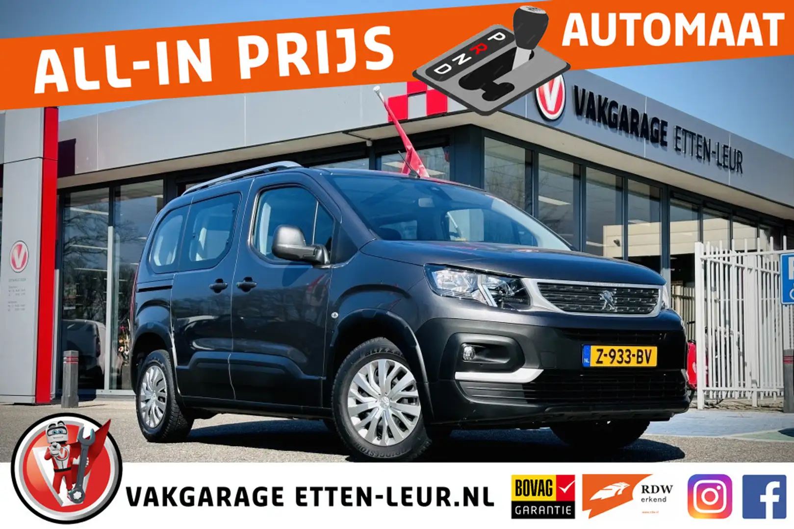 Peugeot Rifter Turbo 130 Rifter | Personenversie | 2 Schuifdeuren Grijs - 1