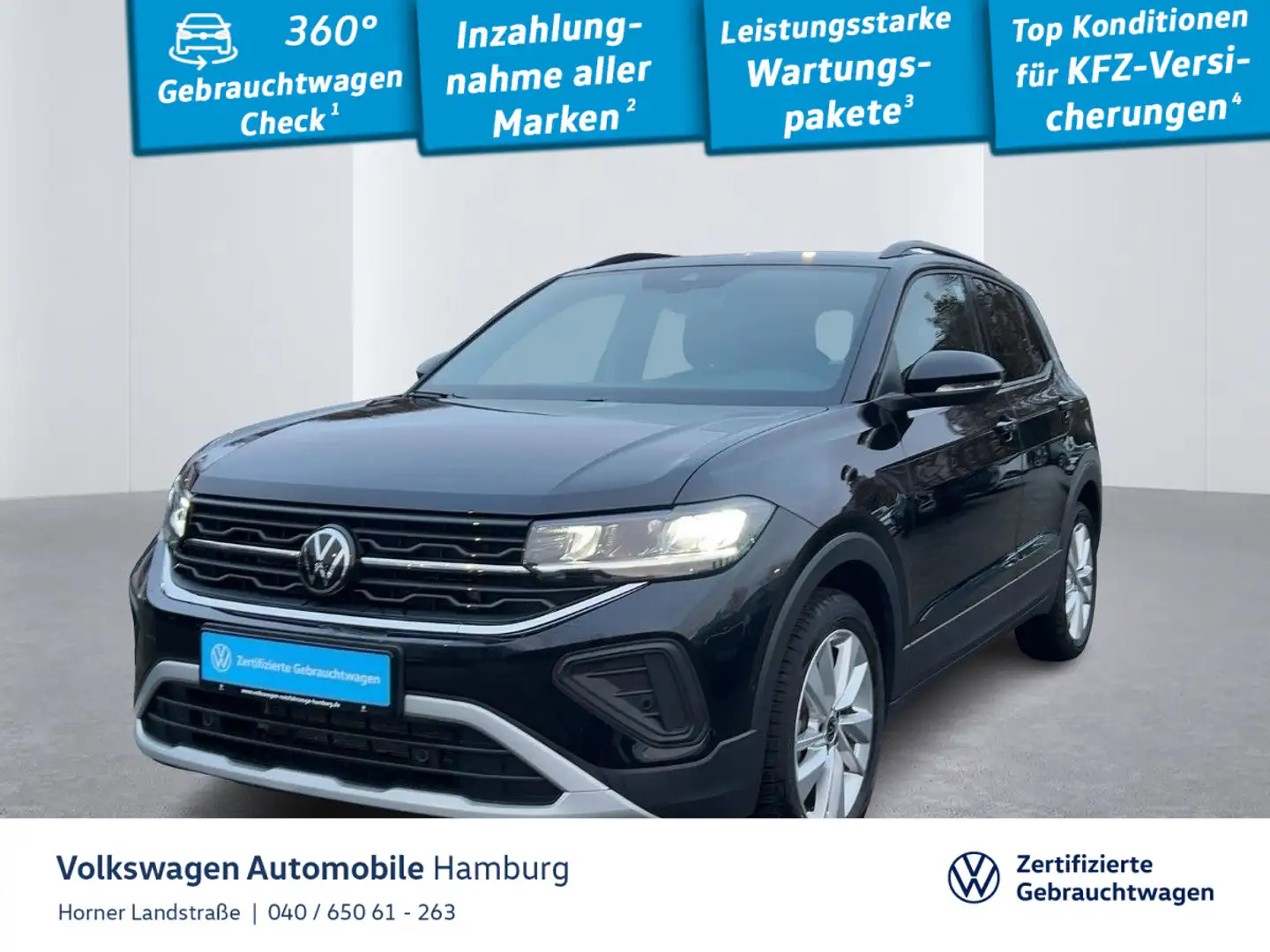 Volkswagen T-Cross Goal 1.0 TSI DSG AHK Navi Sitzheizung Schwarz - 1