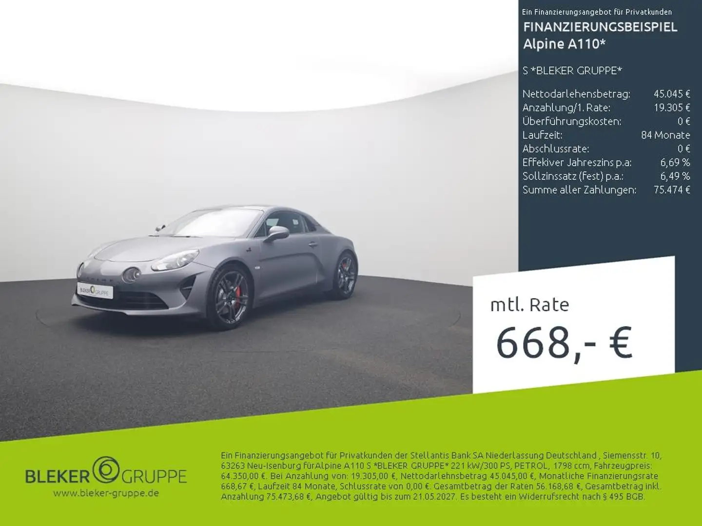 Alpine A110 S *BLEKER GRUPPE* Grau - 1