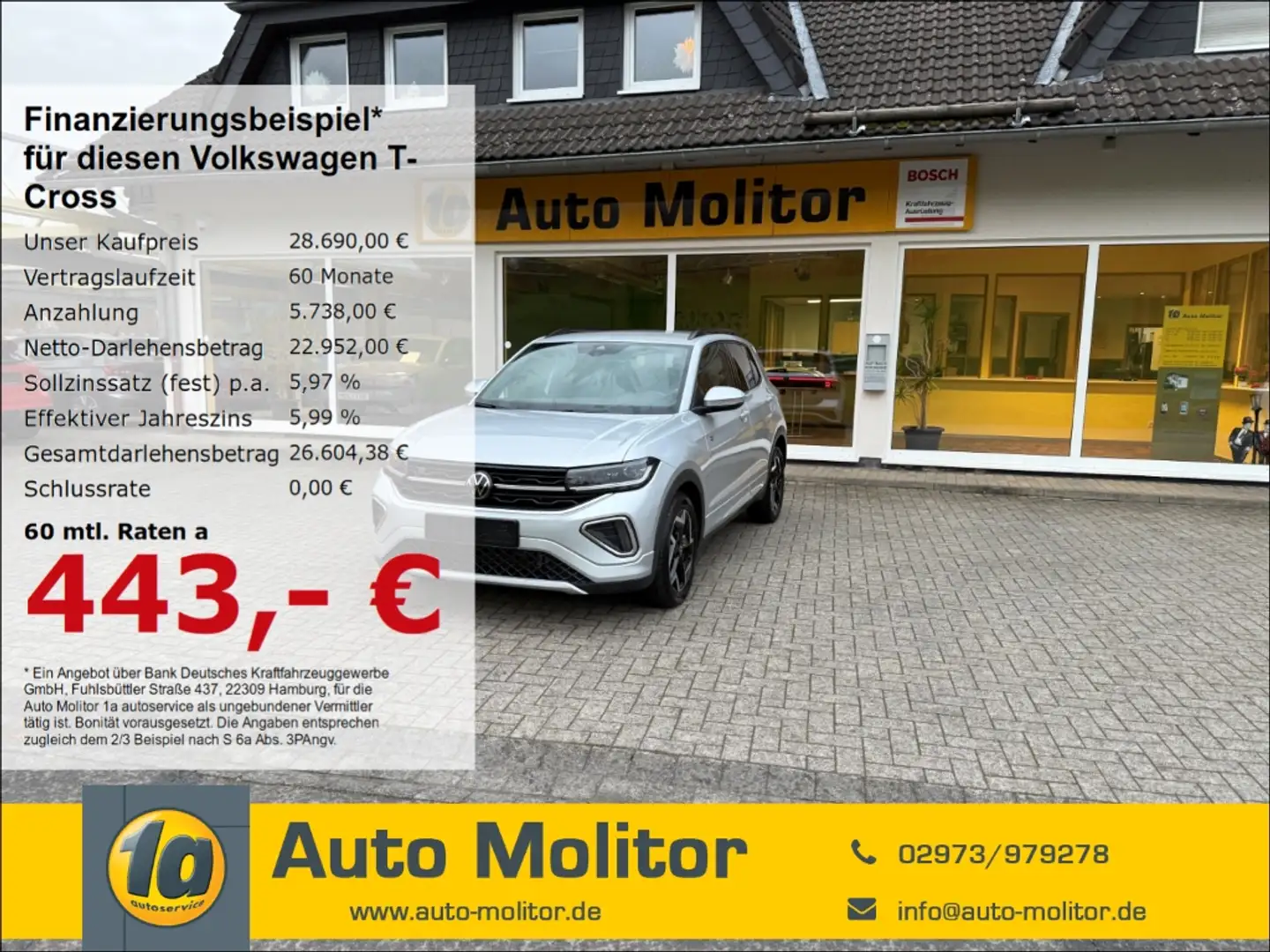 Volkswagen T-Cross 1.5 TSI 110 kW R-Line Sportpaket AHK-abnehmbar Nav Argent - 1