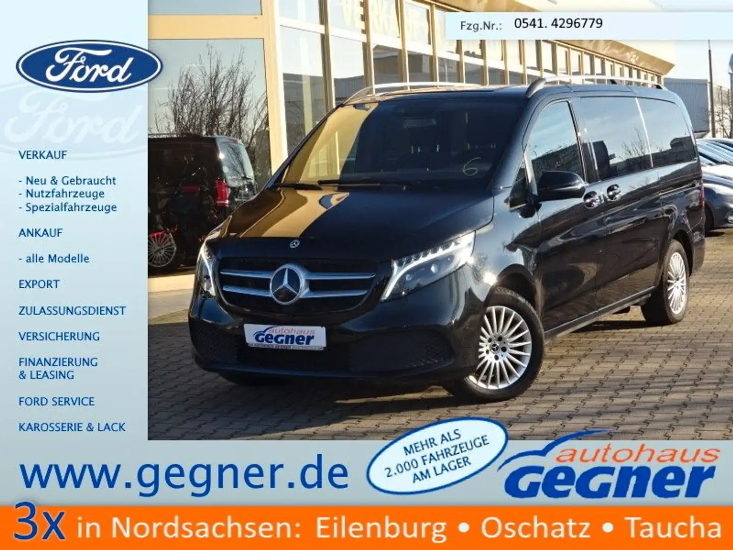 Mercedes-Benz V 220 d lang 9G-TRONIC Edition AHK LED Navi 7-Si Negru - 1