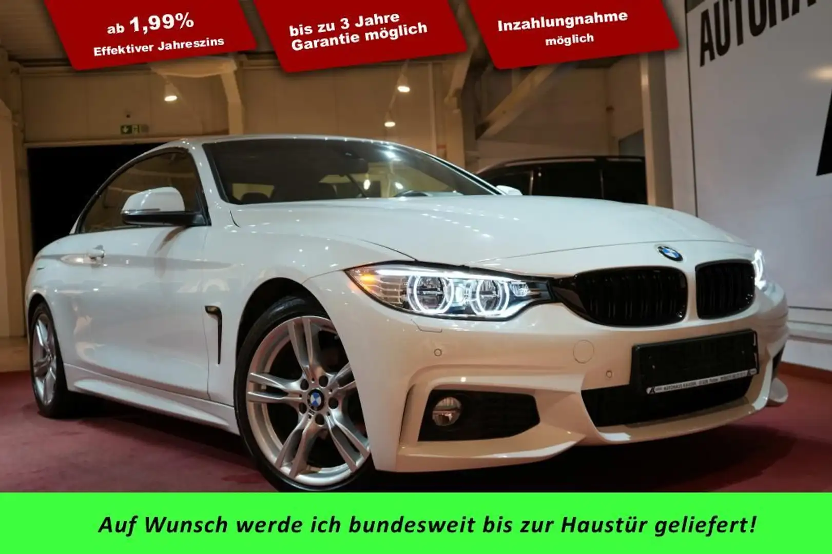 BMW 430 i Cabrio Sport Line*LED*Navi*Kamera* Blanc - 1