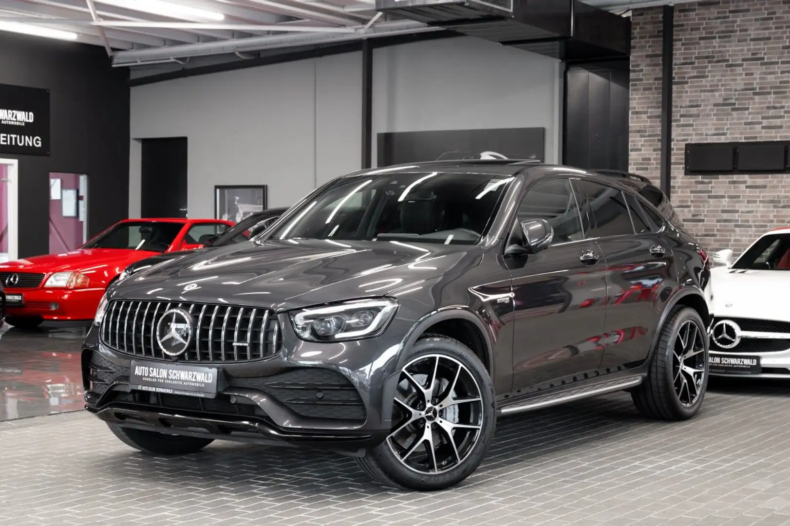 Mercedes-Benz GLC 43 AMG Coupe 4Mat|AMG PERF-AGA|BURMESTER|AHK Сірий - 1