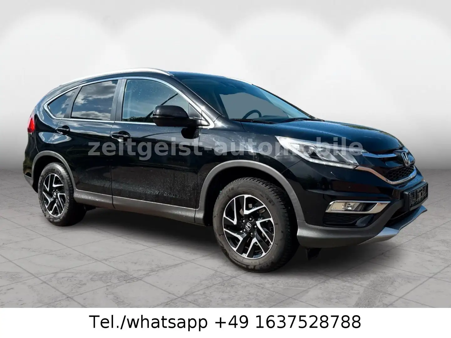 Honda CR-V Elegance 4WD*LEDER*1.HAND*TÜV&SERVICE NEU* Zwart - 1
