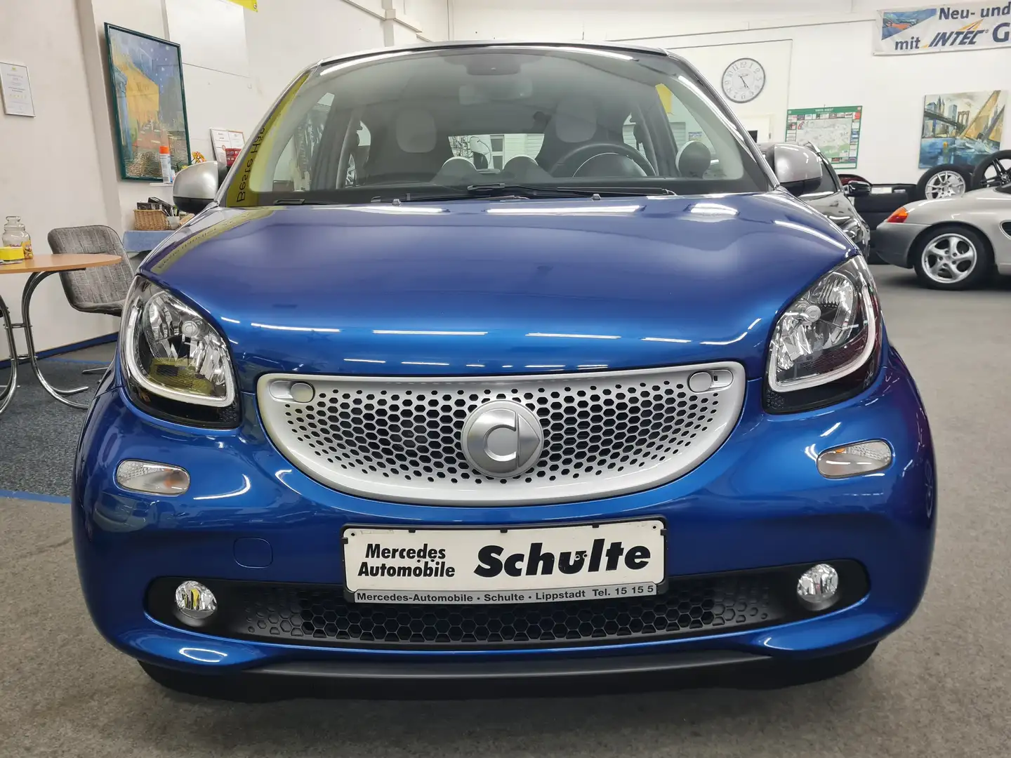 smart forFour passion 1.0 Faltdach,Navi,Einparkh.Klima,Shz,Temp. Blau - 2
