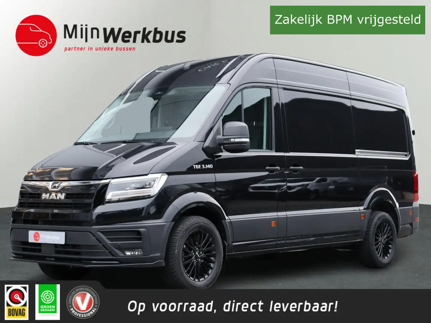 MAN TGE 35 2.0 L3H3 180pk Automaat FACELIFT 2x schuif | LE Zwart - 1