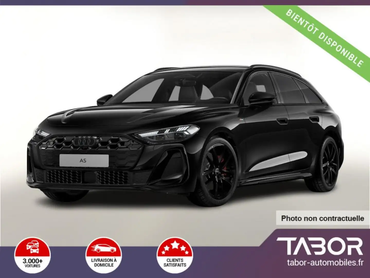 Audi A5 TDI 204 2xS line Tech+ 19p ExtP Noir - 1