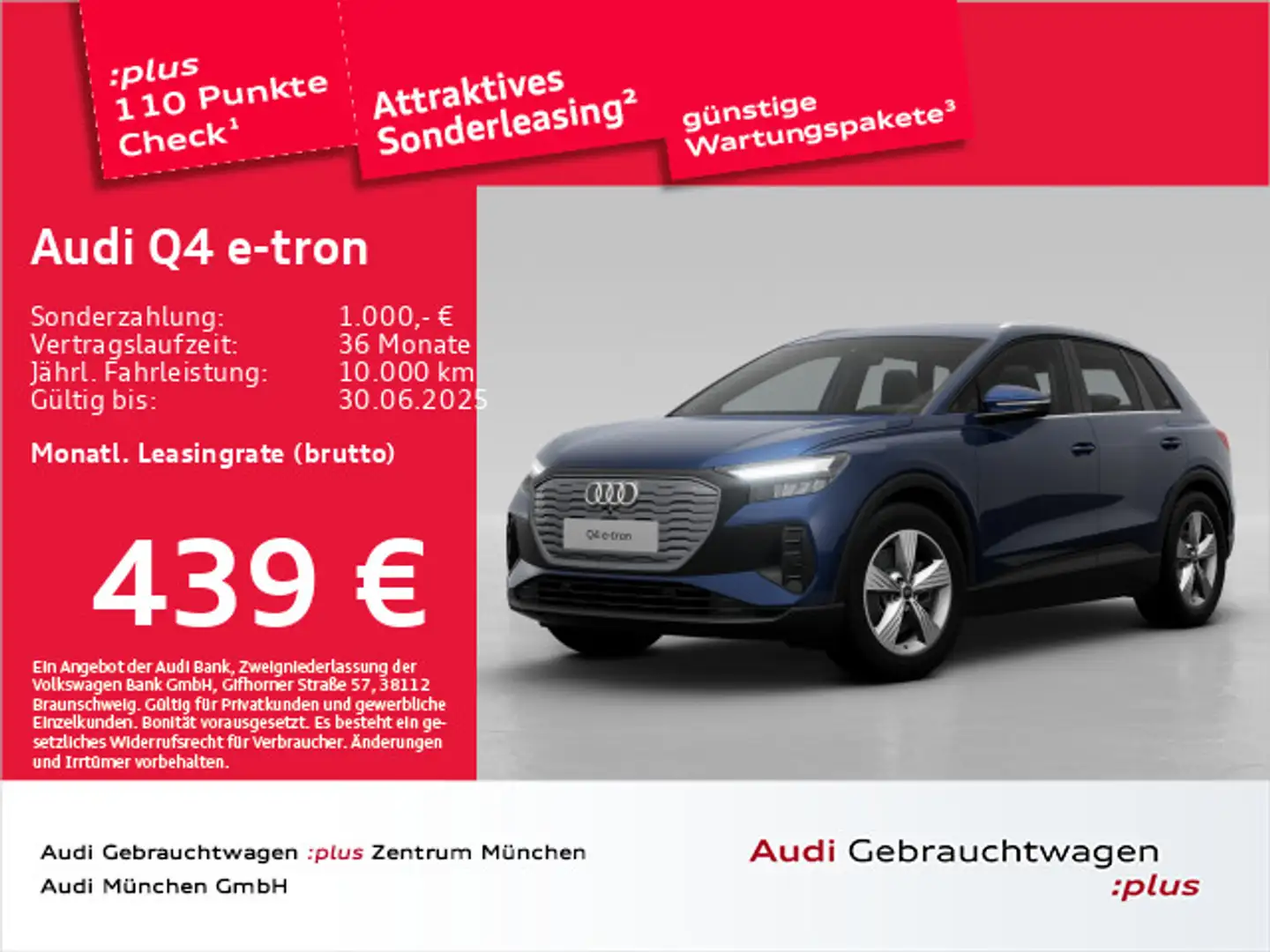 Audi Q4 e-tron 45 AHK/Navi+/PDC Azul - 1