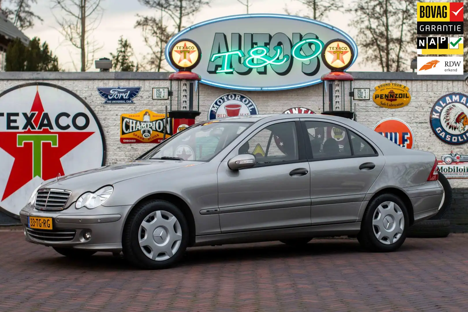 Mercedes-Benz C 180 K. Classic 130.900 km +NAP NL-auto Youngtimer Grau - 1