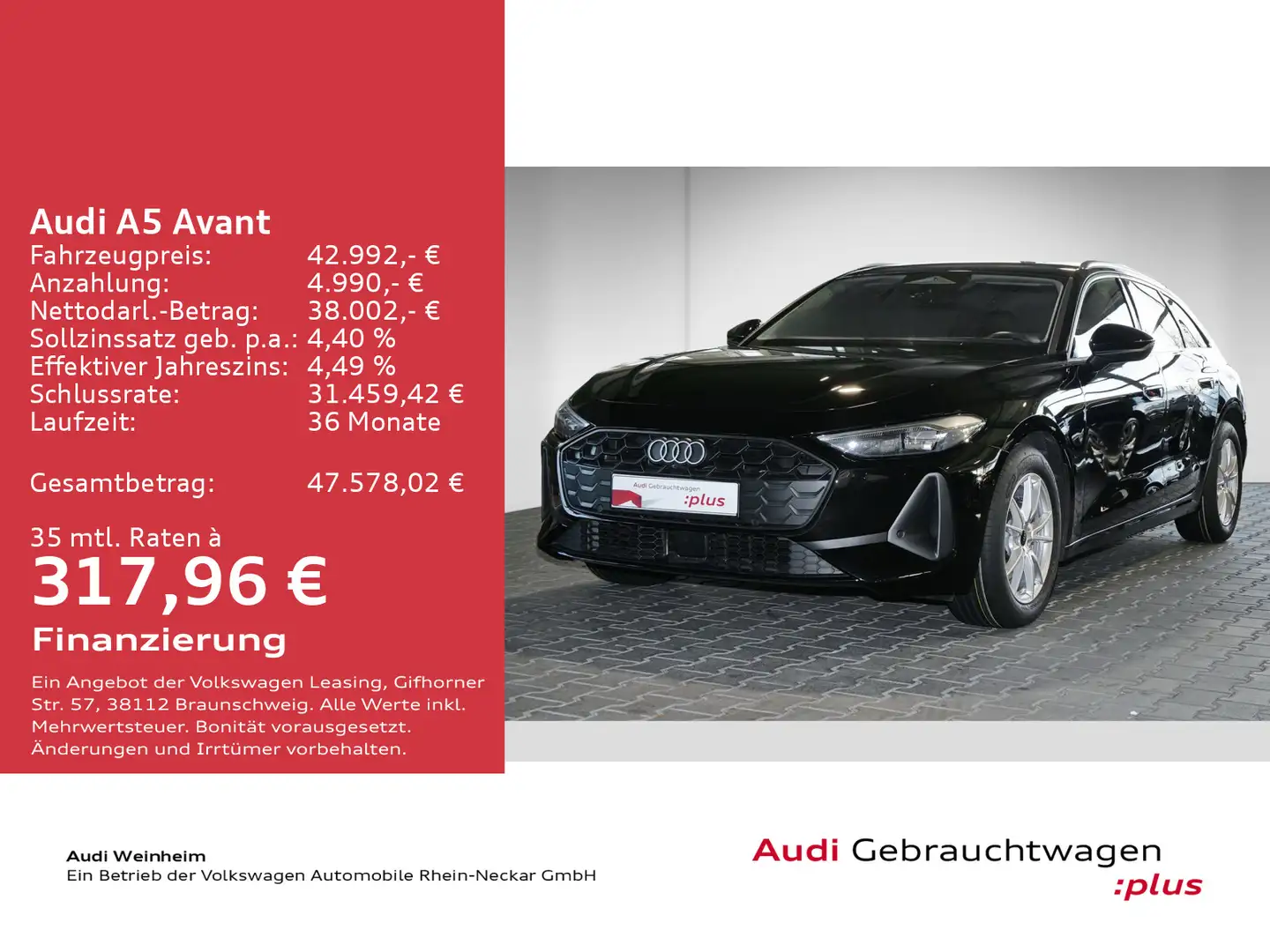 Audi A5 45 TFSI Stronic Kamera LED uvm Schwarz - 2