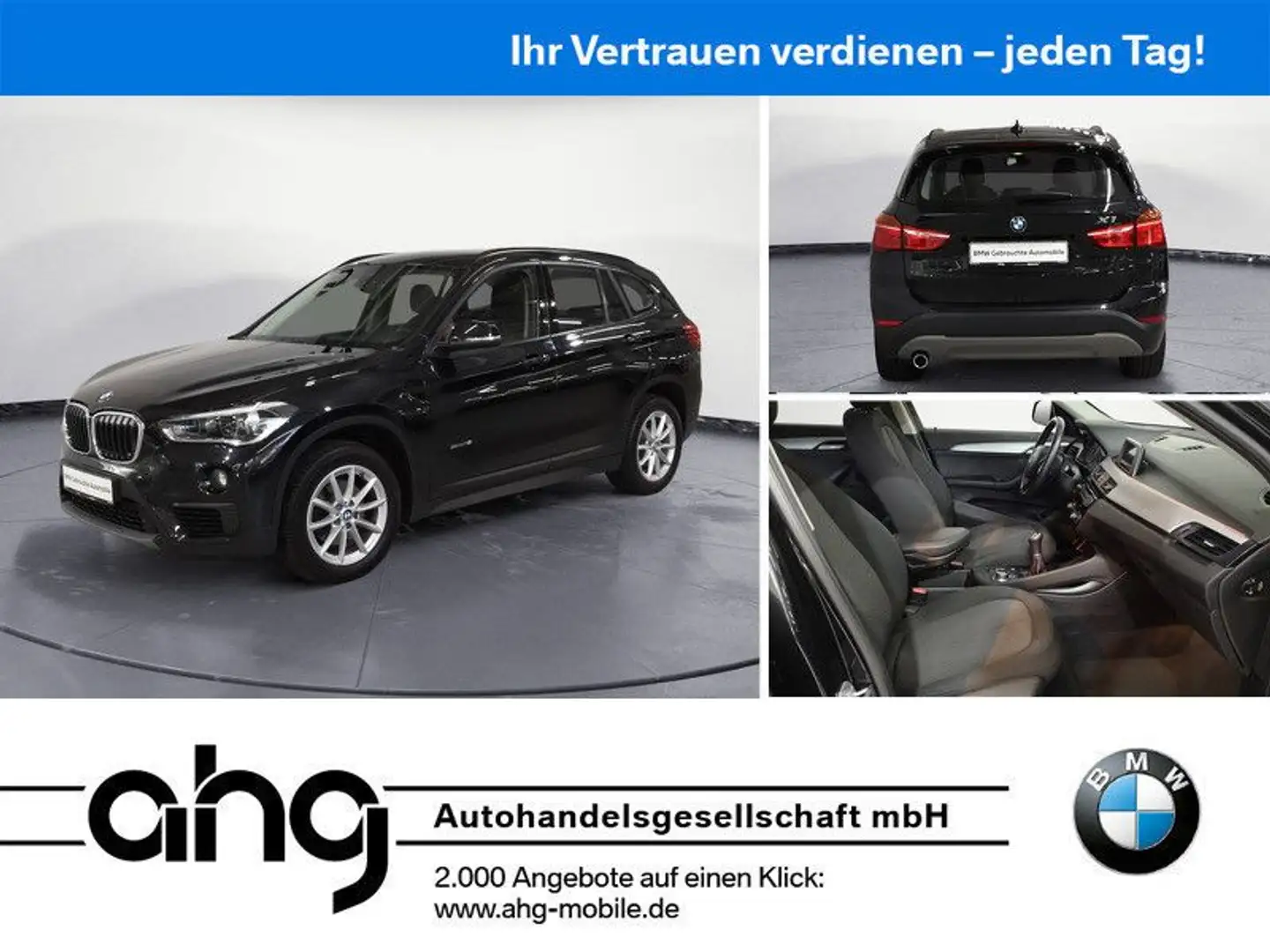 BMW X1 sDrive18i Advantage Klimaaut. PDC RFT Schwarz - 1