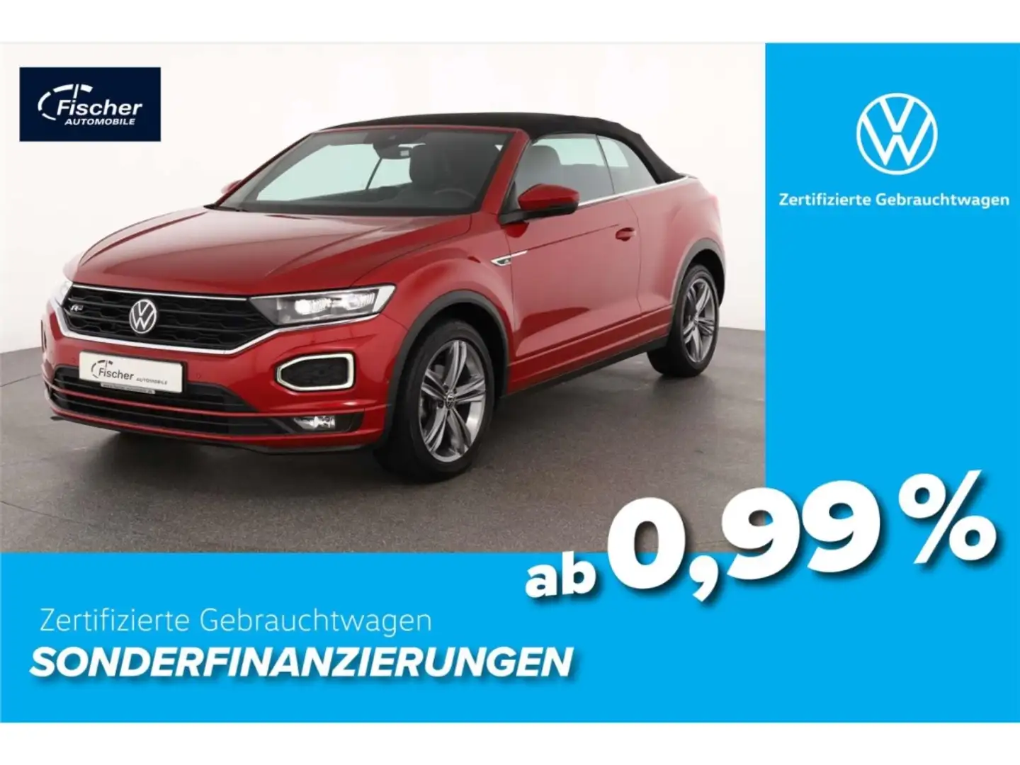 Volkswagen T-Roc Cabriolet 1.5 TSI R-Line DSG LED/RFK/ACC Rot - 1