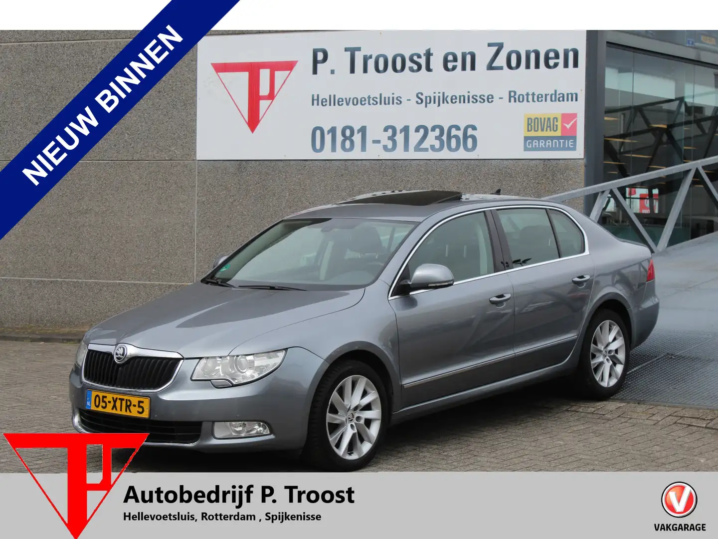 Skoda Superb 1.8 TSI Ambition Business Line AUTOMAAT/Schuif-kan Šedá - 1
