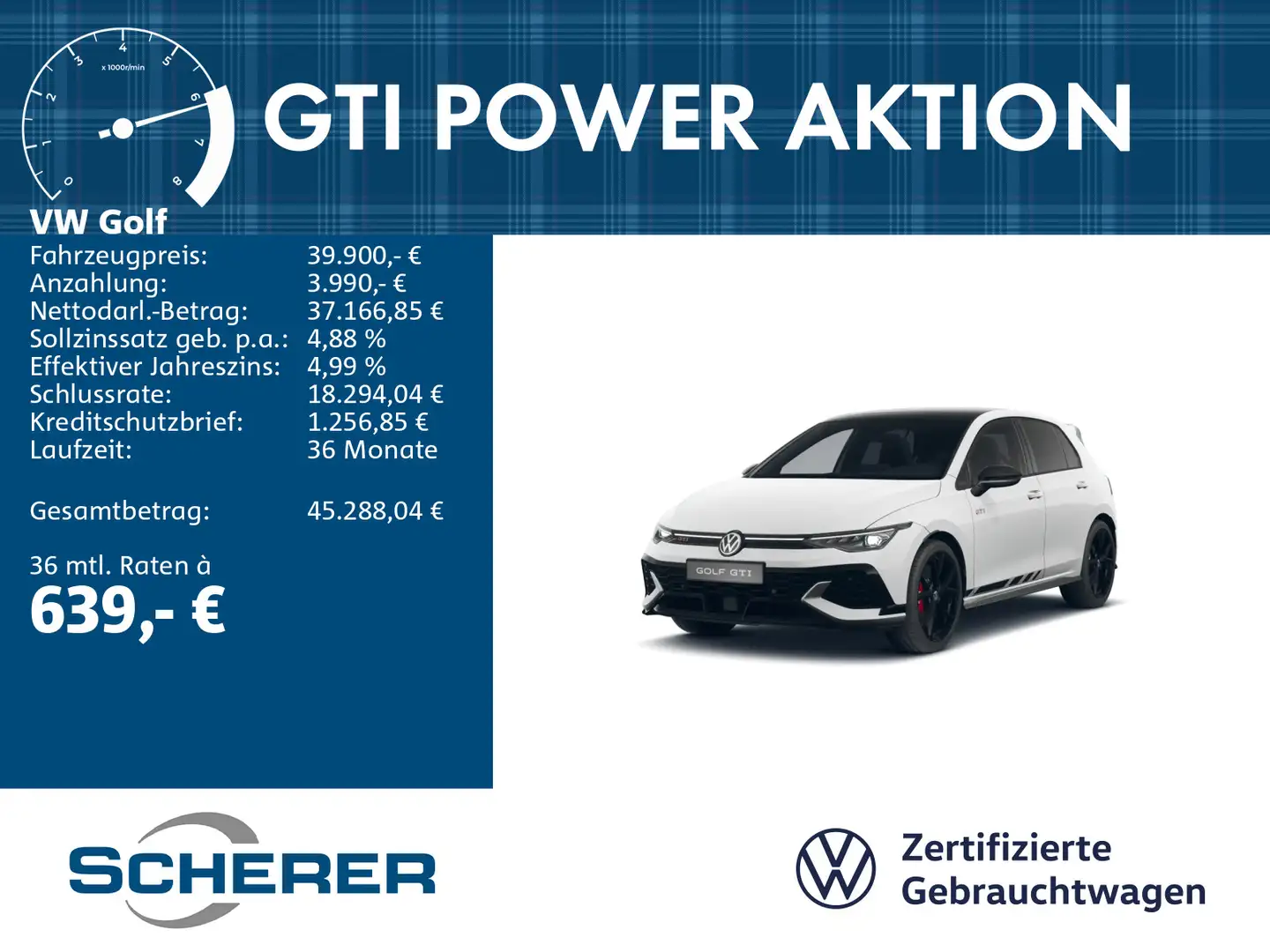 Volkswagen Golf GTI Golf VIII GTI Clubsport 2,0 TSI DSG, APP, Sitzh. Weiß - 1