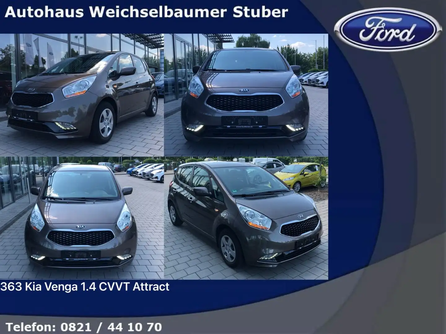 Kia Venga 363 Venga 1.4 CVVT Attract Bruin - 1