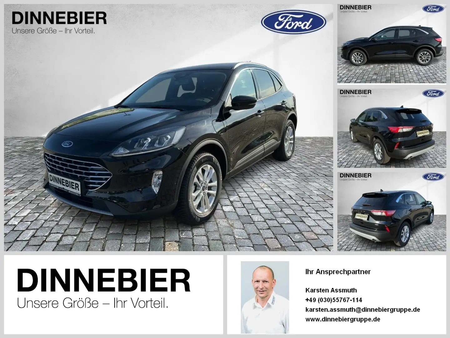 Ford Kuga Titanium Allwetter+Kamera+Navi+Keyless Noir - 1