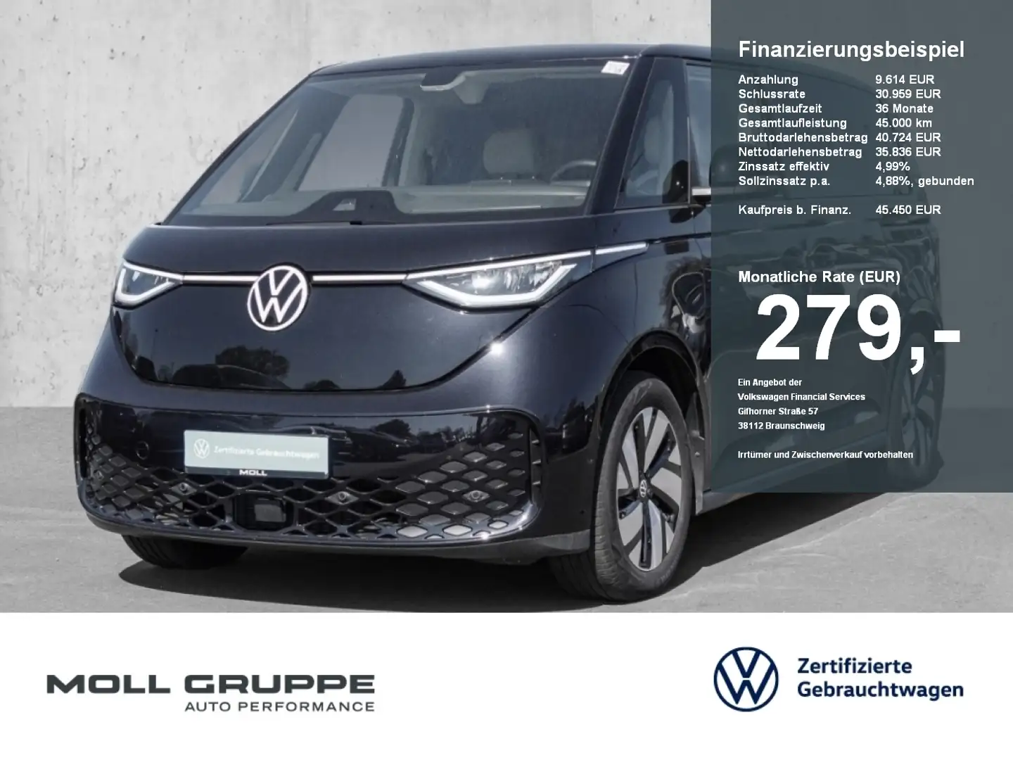 Volkswagen ID. Buzz Pro NAVI ACC LED Klima Czarny - 1