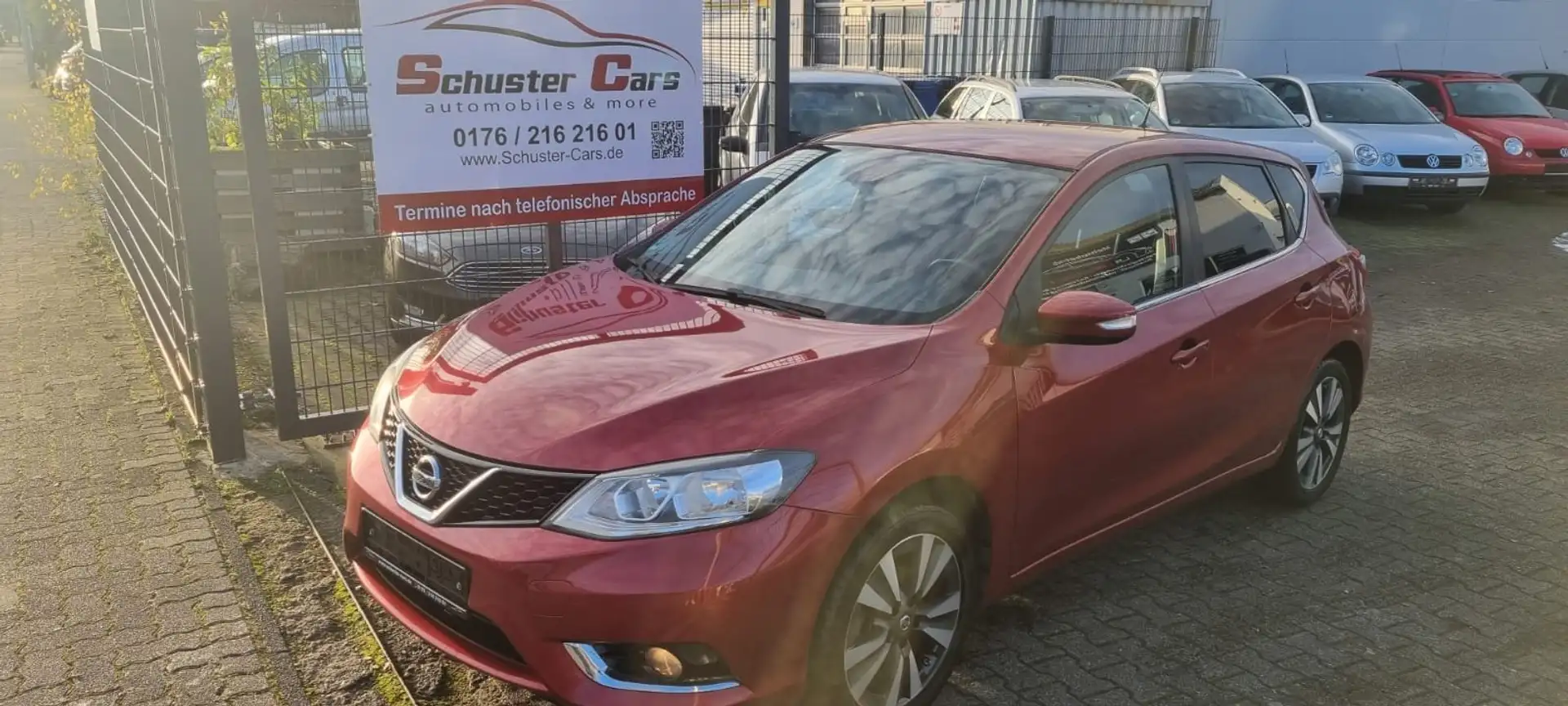 Nissan Pulsar 1. Hand, Navi,Klima, TÜV/Öl/Steuerkette neu Rot - 1