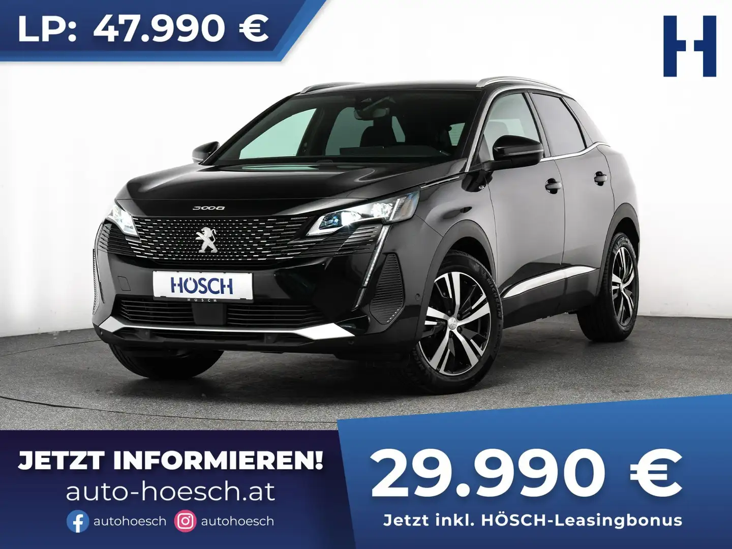 Peugeot 3008 SUV PureTech 130 GT Aut. AKTION -38% Schwarz - 1